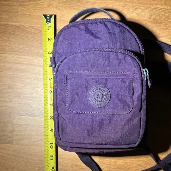 Kipling Canvas Backpack Convertible Crossbody Bag Purple - Picture 7 of 8